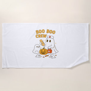 Boo Boo Crew Nurse Funny Halloween Ghost Nurse Gir Strandtuch