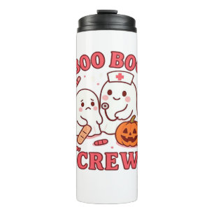 Boo Boo Crew Nurse Funny Halloween Ghost Nurse Gir Thermosbecher