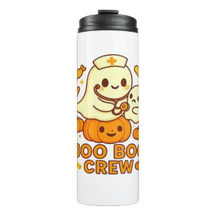 Boo Boo Crew Nurse Funny Halloween Ghost Nurse Gir Thermosbecher