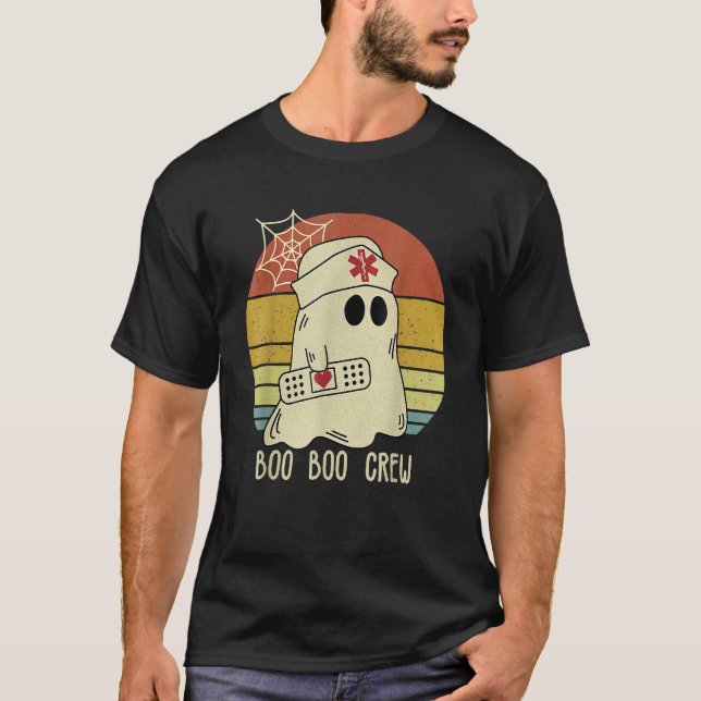 Boo Boo Crew Nurse Funny Halloween Kostümnahrung T-Shirt (Vorderseite)