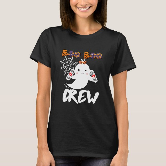 Boo Boo Crew Nurse Funny Halloween T-Shirt (Vorderseite)