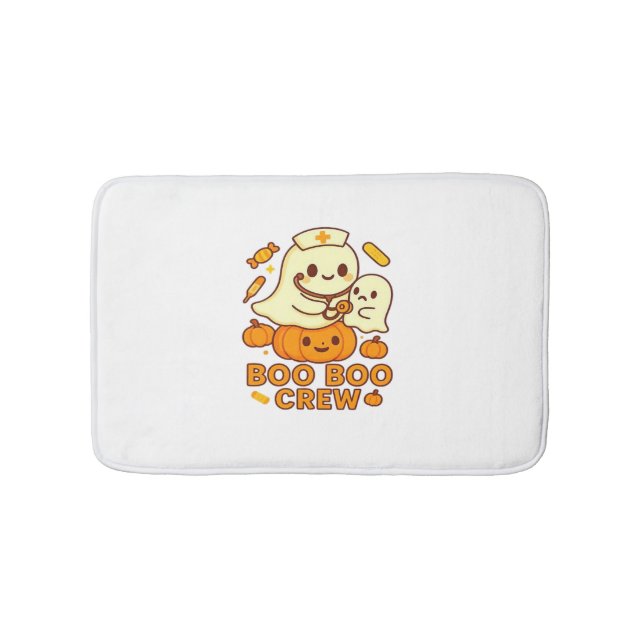 Boo Boo Crew Nurse Ghost Classic T - Shirt Badematte (Vorderseite)