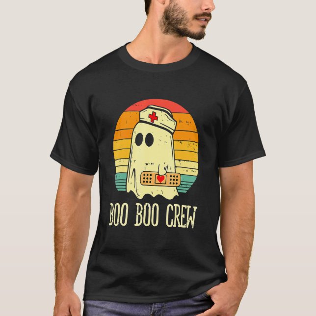 Boo Boo Crew Nurse Ghost Funny Halloween Costume_1 T-Shirt (Vorderseite)
