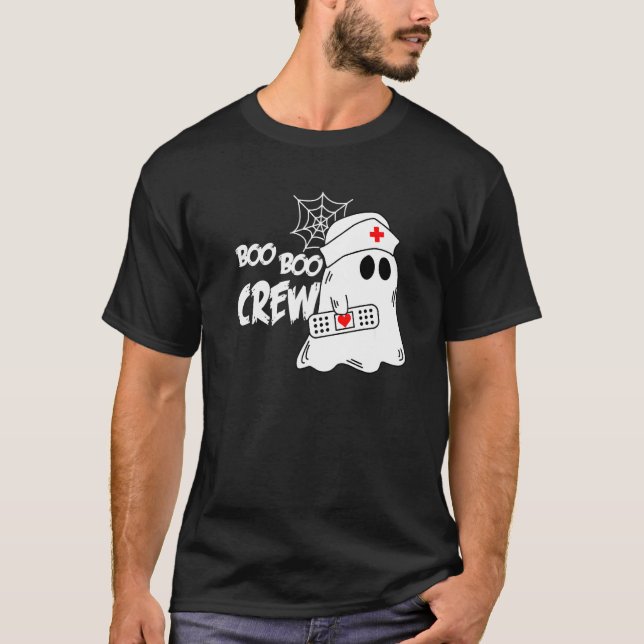 Boo Boo Crew Nurse Ghost Funny Halloween Costume P T-Shirt (Vorderseite)