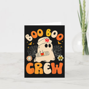 Boo Boo Crew Nurse Ghost Halloween Karte