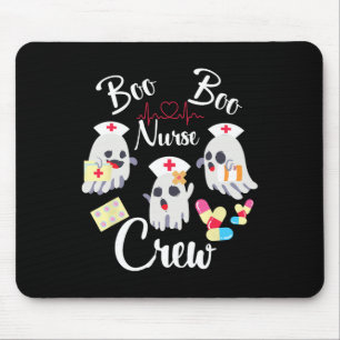 Boo Boo Crew Nurse Ghost Kostüm Funny Halloween G Mousepad
