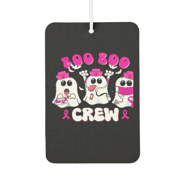 Boo Boo Crew Nurse Halloween Costume Ghost Breast  Autolufterfrischer (Vorderseite)