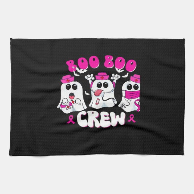 Boo Boo Crew Nurse Halloween Costume Ghost Breast  Geschirrtuch (Horizontal)