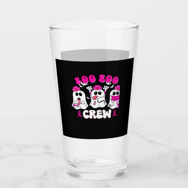 Boo Boo Crew Nurse Halloween Costume Ghost Breast  Glas (Vorderseite)