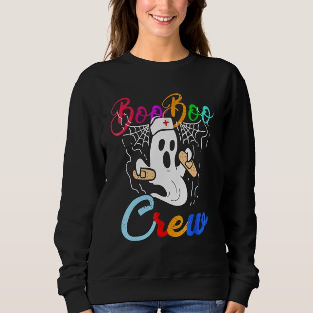 Boo Boo Crew Nurse Halloween For Nurses RN Ghost W Sweatshirt (Vorderseite)
