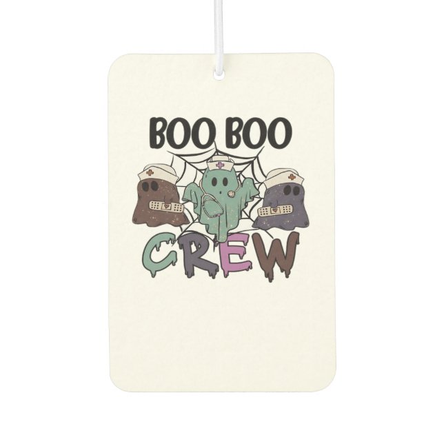Boo Boo Crew Nurse Halloween Ghost Funny Classic T Autolufterfrischer (Vorderseite)