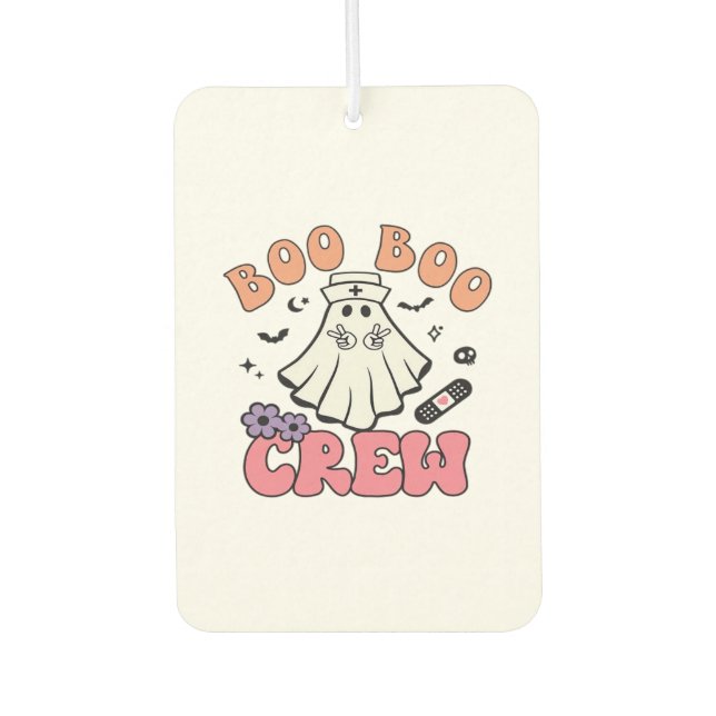 Boo Boo Crew Nurse Halloween Ghost Funny Classic T Autolufterfrischer (Vorderseite)