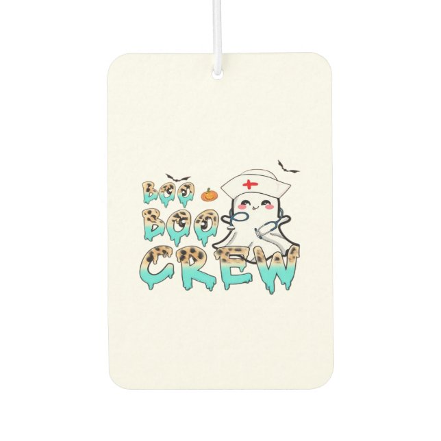 Boo Boo Crew Nurse Halloween Ghost Funny Classic T Autolufterfrischer (Vorderseite)