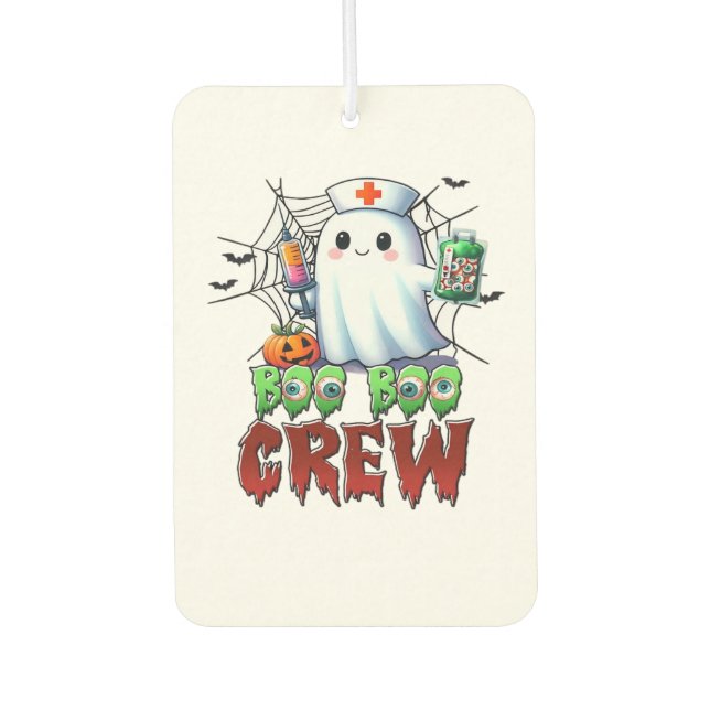 Boo Boo Crew Nurse Halloween Ghost Funny Classic T Autolufterfrischer (Vorderseite)
