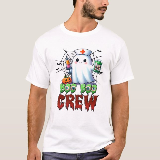 Boo Boo Crew Nurse Halloween Ghost Funny Classic T T-Shirt (Vorderseite)