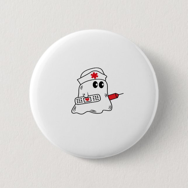Boo Boo Crew Nurse Halloween Ghost Funny Oversifie Button (Vorderseite)