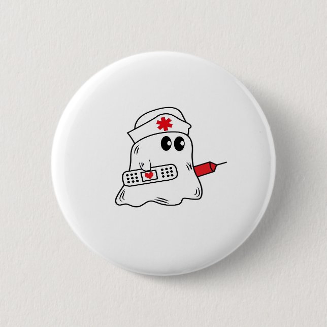 Boo Boo Crew Nurse Halloween Ghost Funny Oversifie Button (Vorderseite)