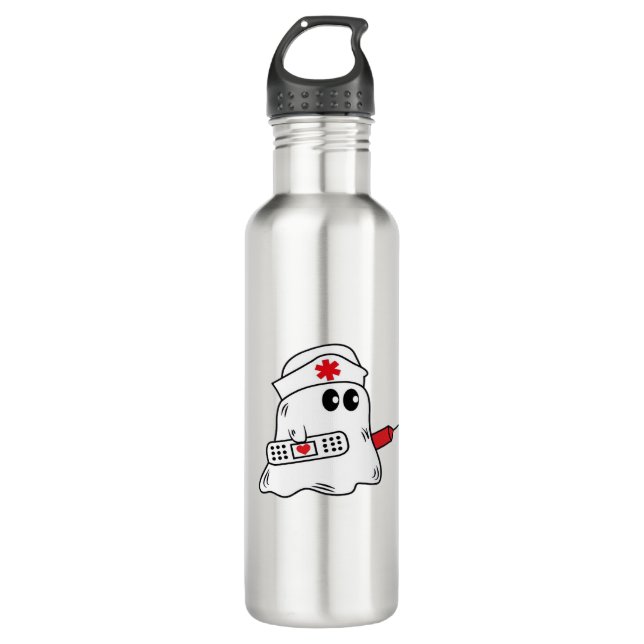Boo Boo Crew Nurse Halloween Ghost Funny Oversifie Edelstahlflasche (Vorderseite)