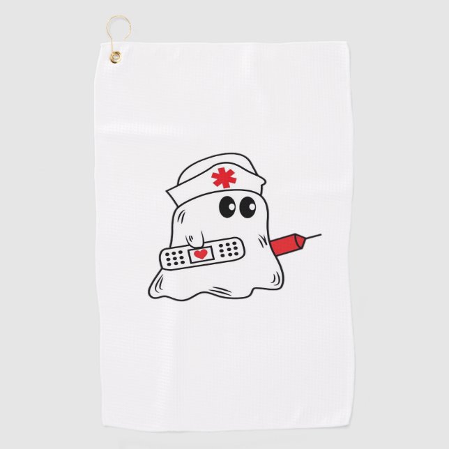 Boo Boo Crew Nurse Halloween Ghost Funny Oversifie Golfhandtuch (Vorderseite)