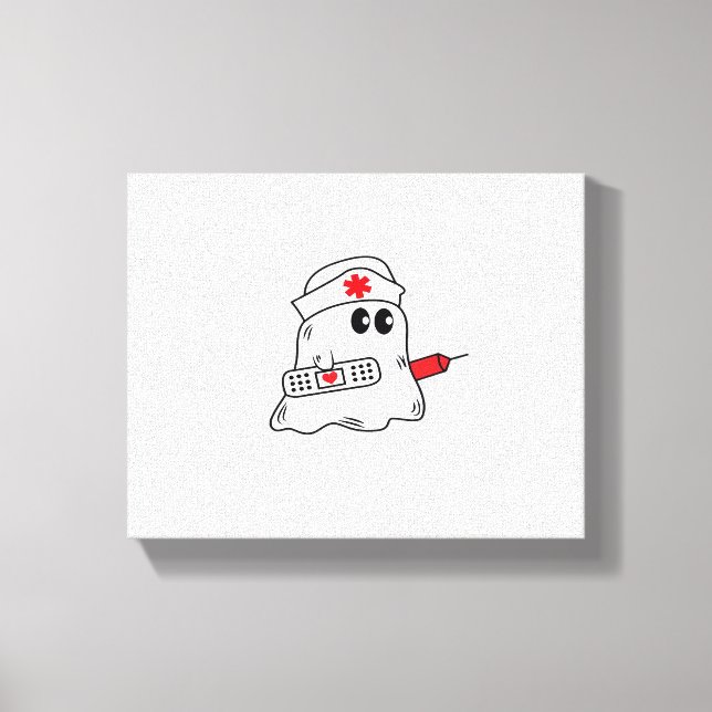 Boo Boo Crew Nurse Halloween Ghost Funny Oversifie Leinwanddruck (Vorderseite)