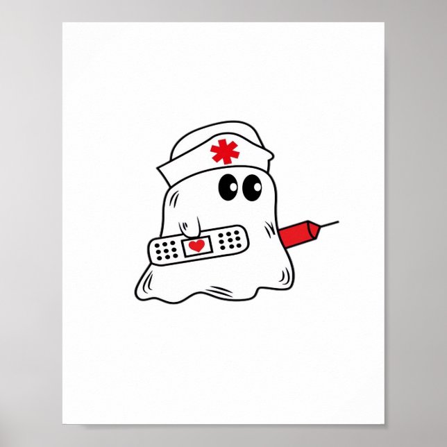 Boo Boo Crew Nurse Halloween Ghost Funny Oversifie Poster (Vorne)