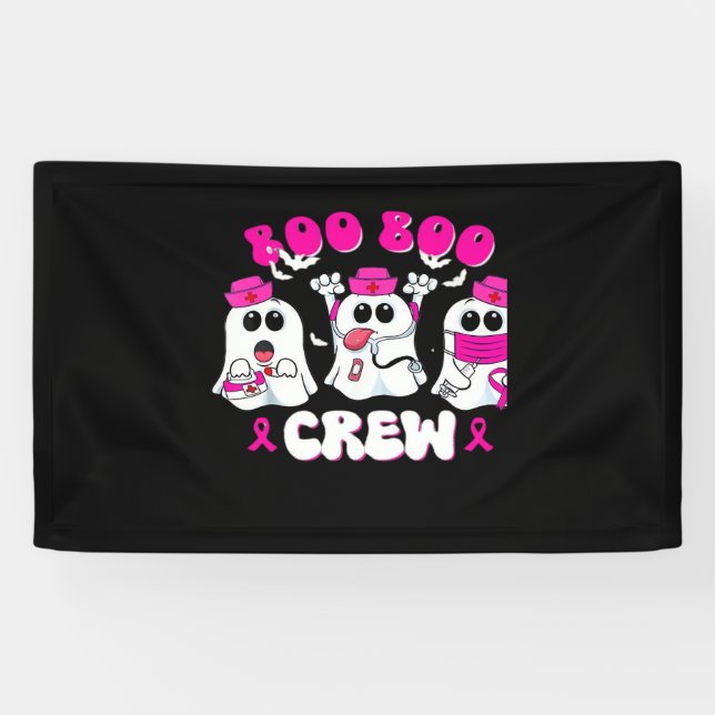 Boo Boo Crew Nurse Halloween Kostüm Ghost Breast Banner (Horizontal)