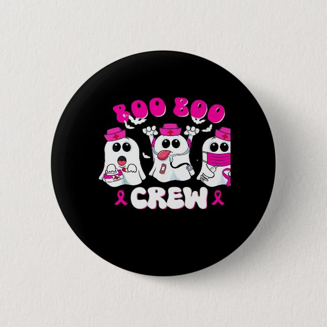 Boo Boo Crew Nurse Halloween Kostüm Ghost Breast Button (Vorderseite)