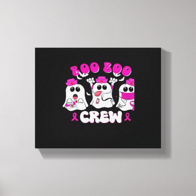 Boo Boo Crew Nurse Halloween Kostüm Ghost Breast Leinwanddruck (Vorderseite)