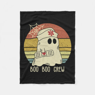 Boo Boo Crew Nurse Halloween Krankenschwester für  Fleecedecke