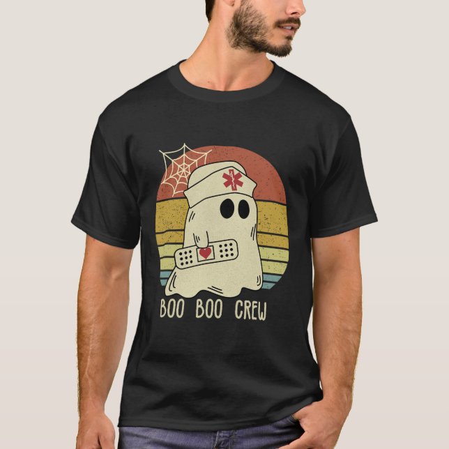 Boo Boo Crew Nurse Halloween Krankenschwester für  T-Shirt (Vorderseite)