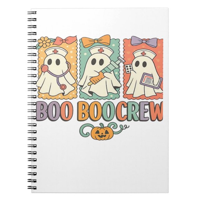Boo boo crew nurse halloween shirt|nurse shirting  notizblock (Vorderseite)