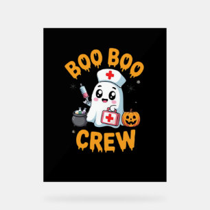 Boo Boo Crew Nurse Niedlich Ghost Halloween Pflege Acrylschild
