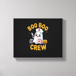 Boo Boo Crew Nurse Niedlich Ghost Halloween Pflege Leinwanddruck