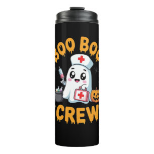 Boo Boo Crew Nurse Niedlich Ghost Halloween Pflege Thermosbecher