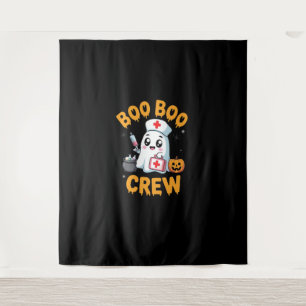 Boo Boo Crew Nurse Niedlich Ghost Halloween Pflege Wandteppich