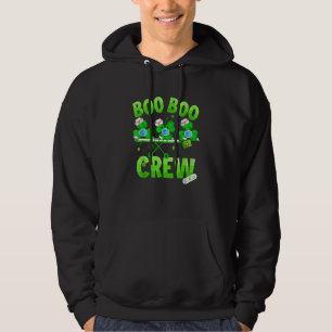 Boo Boo Crew Nurse St Patrick S Day Kleeblatt Face Hoodie