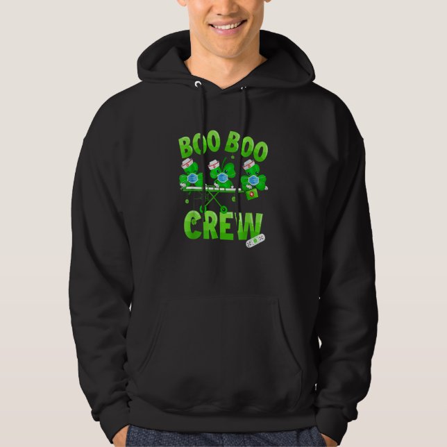 Boo Boo Crew Nurse St Patrick S Day Kleeblatt Face Hoodie (Vorderseite)