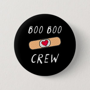 Boo Boo Crew Nurse T Shirt Funny Niedlich Hallowee Button