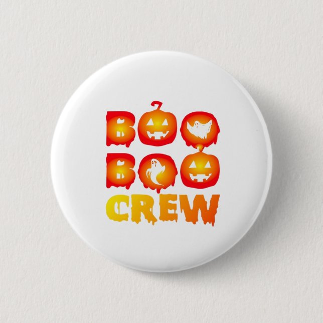 Boo Boo Crew Oversifizierter T - Shirt Button (Vorderseite)