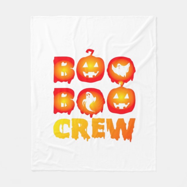 Boo Boo Crew Shirt - Funny Ghost Halloween Nurse & Fleecedecke (Vorderseite)