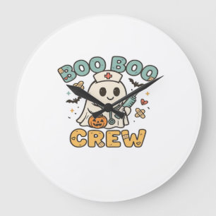 Boo Boo Crew Shirt � Lustiges Gespenst Halloween K Große Wanduhr