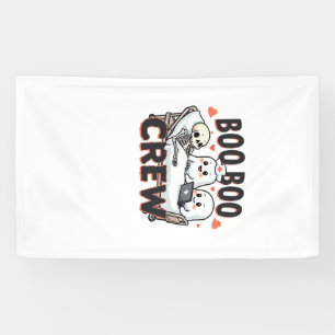 Boo Boo Crew Süße Halloween-Krankenschwester Geist Banner
