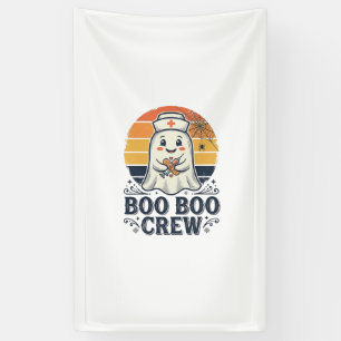 Boo Boo Crew Süße Krankenschwester Geist Halloween Banner