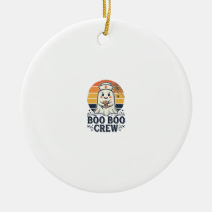 Boo Boo Crew Süße Krankenschwester Geist Halloween Keramik Ornament