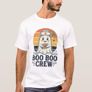 Boo Boo Crew Süße Krankenschwester Geist Halloween T-Shirt