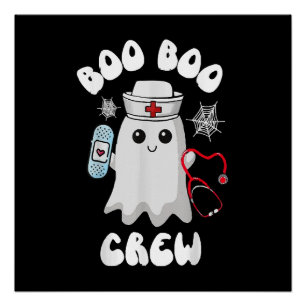 Boo Boo Crew Süße Krankenschwester Geist Lustig Ha Poster