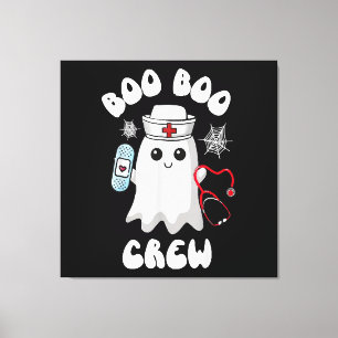 Boo Boo Crew Süße Krankenschwester Geist Lustiges Leinwanddruck