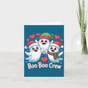Boo-Boo-Crew Weihnachts-Geist Santa Hut Halloween Karte