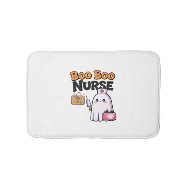 Boo Boo Nurse on Duty Classic T - Shirt Badematte (Vorderseite)