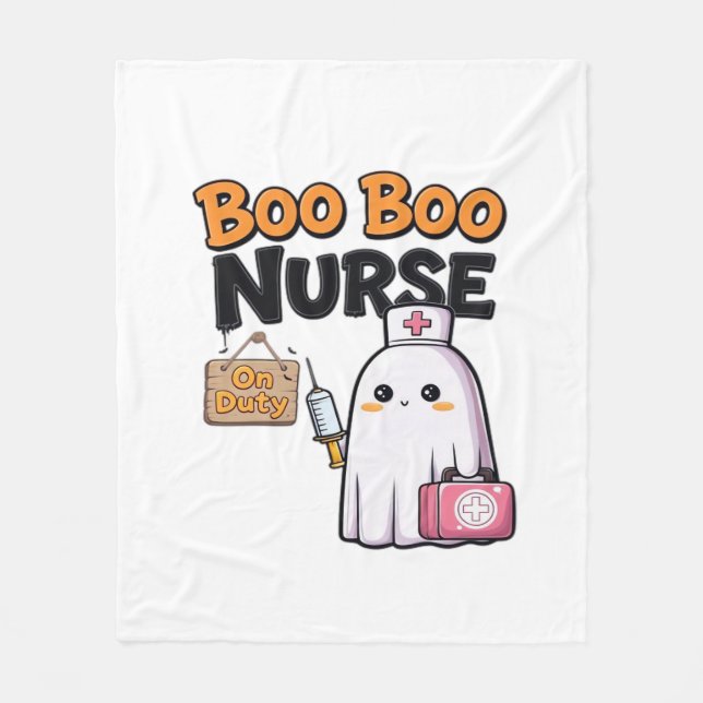 Boo Boo Nurse on Duty Classic T - Shirt Fleecedecke (Vorderseite)